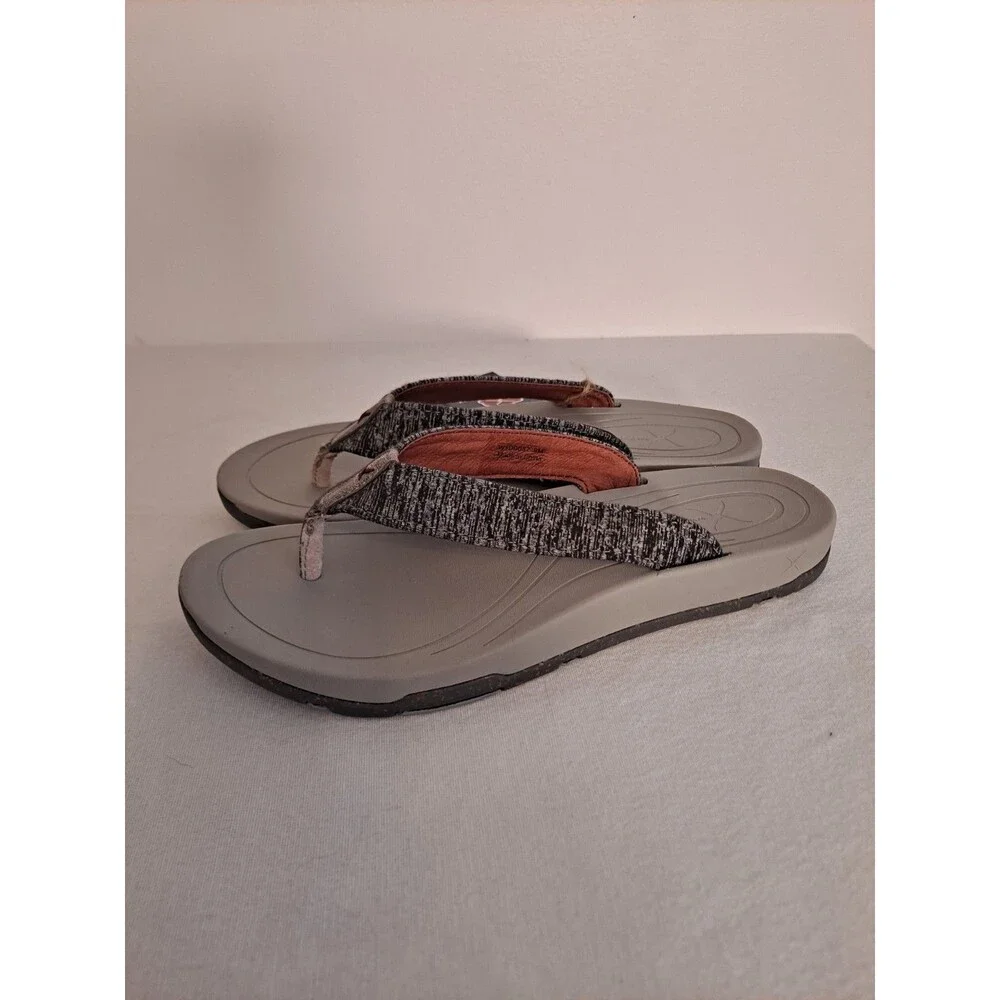 Twisted X Womens Flip Flops Size 9M WSD0037 Grey Merino Wool Odor Resistant
